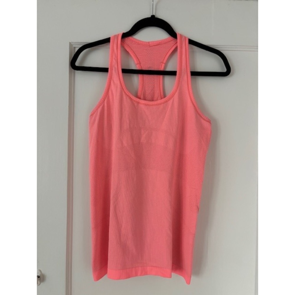 Lululemon Swiftly Tech Racerback Tank Top Neon Pink Coral Size 8